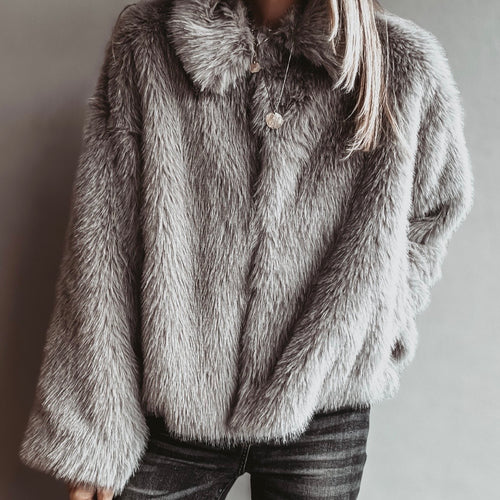 Faux fur GREY jacket *NEW*