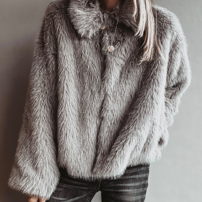Faux fur GREY jacket *NEW*
