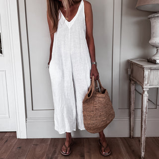 Libby white linen jumpsuit *NEW*