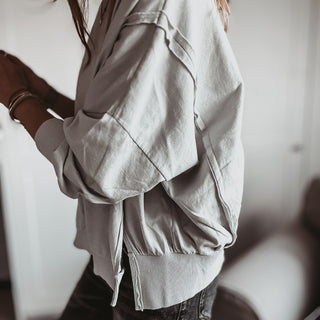 LIGHT GREY Perugia super slouchy sweatshirt *NEW*