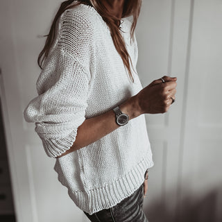 100% cotton WHITE Wolfie knit *NEW*