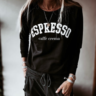 ESPRESSO black sweatshirt *relaxed style* NEW