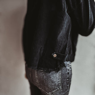 Corduroy military BLACK jacket *NEW*