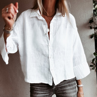 Lagos linen white blouse