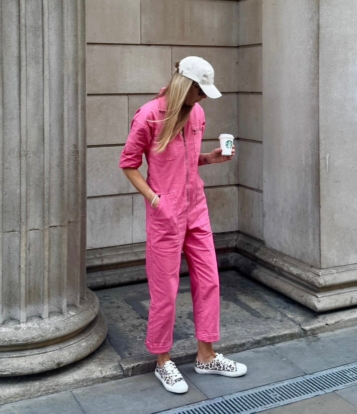 Denim Jumpsuit Fashion Boiler Suit SASSAFRAS Women Blue Solid