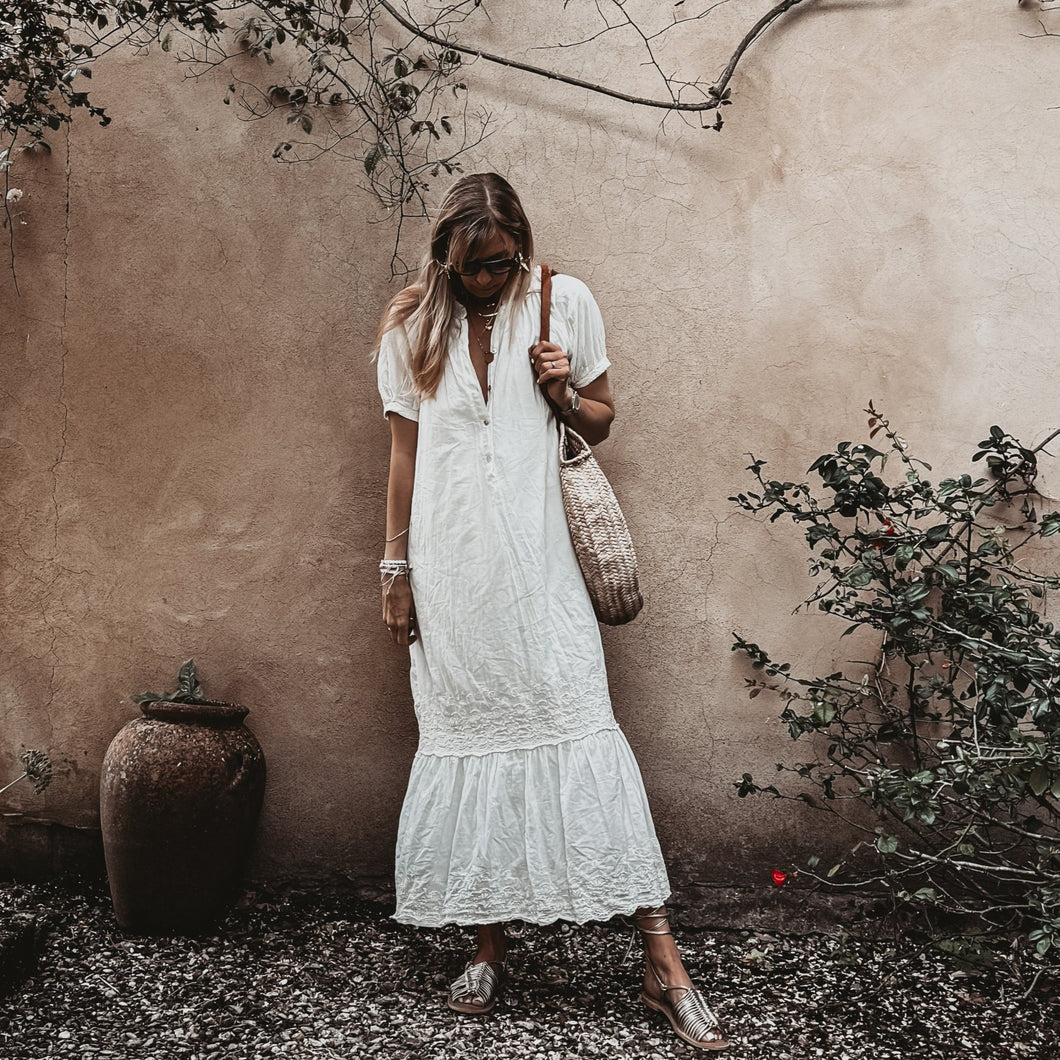 VINTAGE WHITE Libellula beach shirt dress *NEW* Lucy Dodwell VINTAGE WHITE Libellula beach shirt dress *NEW* Lucy Dodwell