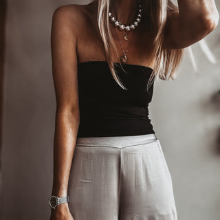 Bea Black strapless top