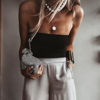Bea Black strapless top