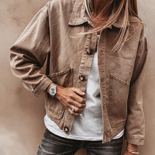 Sand denim jacket *NEW*