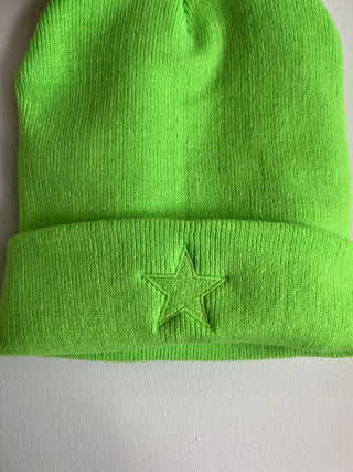 Neon green STAR beanie *NEW*