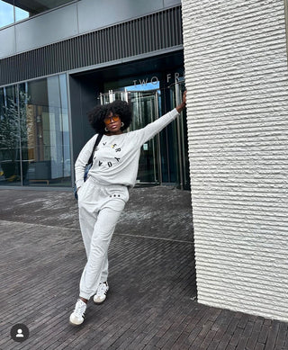 COLLEGE Grey star super slouchy joggers *BACK IN STOCK*