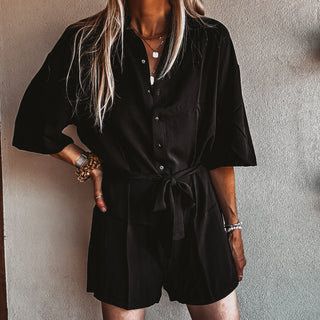 Pia black playsuit *NEW*
