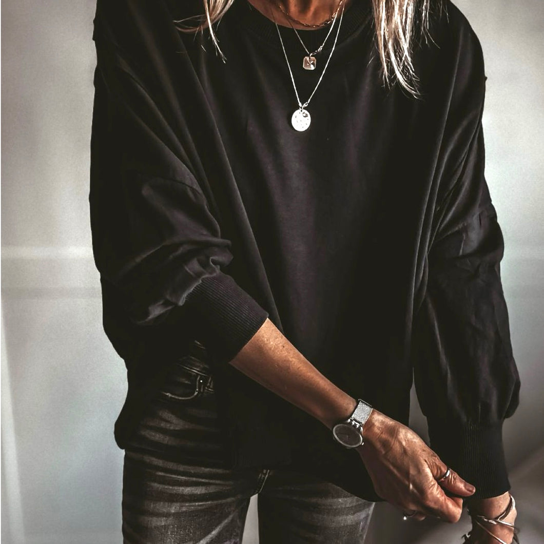 BLACK Perugia super slouchy sweatshirt *NEW*
