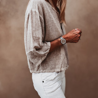 Loli BEIGE linen blouse *NEW*