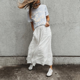 Loire linen CREAM skirt