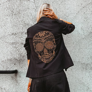 Diamonte skull black blazer