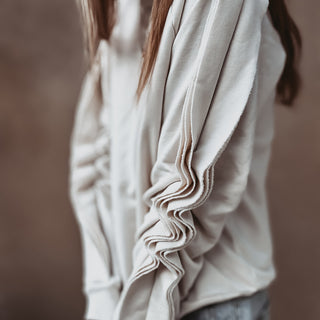 Vintage white ruffle sleeve sweatshirt *NEW*