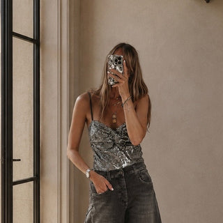 SILVER Sequin bodysuit *NEW*
