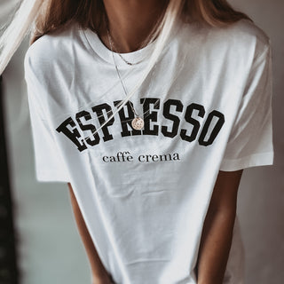 ESPRESSO white tee *boyfriend fit* *NEW*