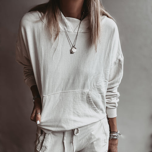 ULTIMATE CREAM super slouchy relaxed hoody *NEW*