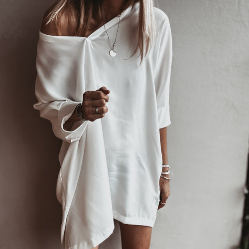 Ithaca VINTAGE WHITE V neck tunic