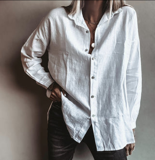 Marcia linen white blouse *NEW*