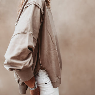 Taupe Perugia super slouchy sweatshirt *NEW*