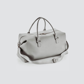 Slouchy LIGHT GREY Ibiza weekend faux leather bag