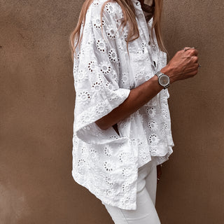Pompani Broderie floaty Blouse *NEW*