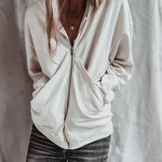 Slouchy Cream hoody  *NEW*