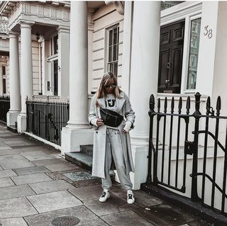 COLLEGE Grey star super slouchy joggers *BACK IN STOCK*