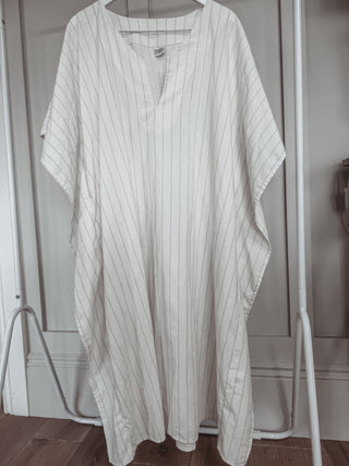 Altair Subtle stripe vintage white dress *NEW*