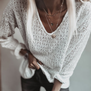 Lucie Vintage white Lace Blouse *NEW*