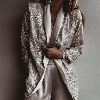 Sequin CHAMPAGNE GOLD blazer *NEW*
