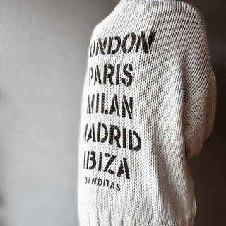 Cream / black Cities Cardigan *NEW*