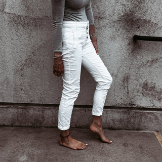 White Milos jean joggers *new*