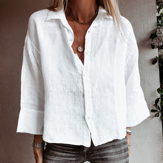 Lagos linen white blouse