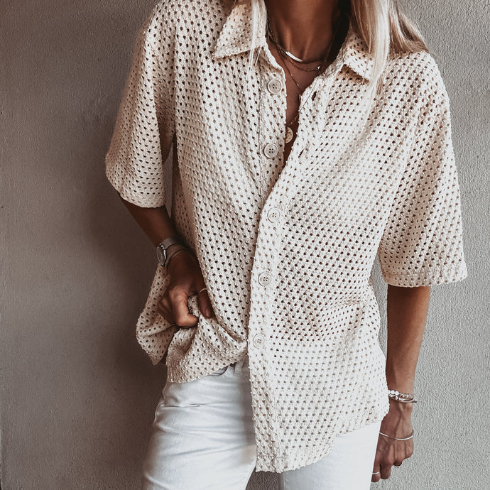 Elma CREAM crochet blouse  *NEW*