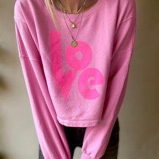 Neon pink LOVE sweatshirt *NEW*