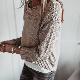 100% cotton BEIGE Wolfie knit *NEW*