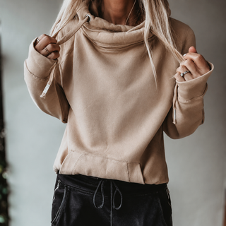 COLLEGE tan Hoody