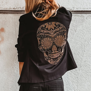 Diamonte skull black blazer