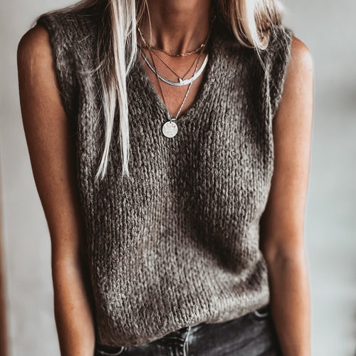 Nantes KHAKI knitted tank *NEW*