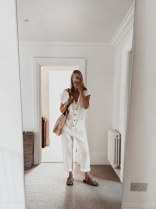 Ribera Cream linen boilersuit *NEW*