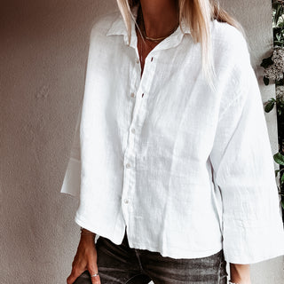 Lagos linen white blouse