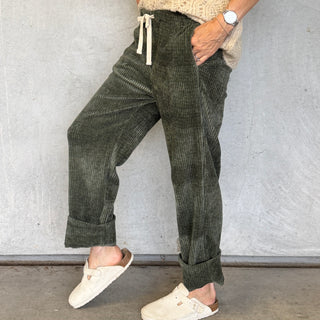Moss green cord joggers *NEW*