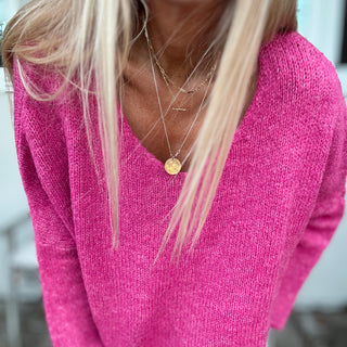 Milano PINK V NECK jumper