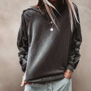 Vintage grey ruffle sleeve sweatshirt *NEW*