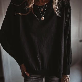 BLACK Perugia super slouchy sweatshirt *NEW*
