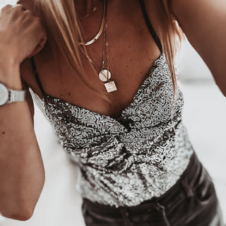 SILVER Sequin bodysuit *NEW*
